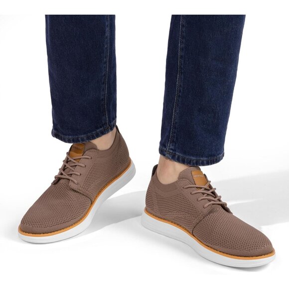 ⚡Men Light Brown Flex Breeze Mesh Oxford Lace-Up Lightweight Walking Sneaker - Picture 9 of 10